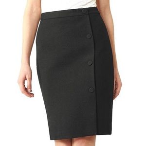 NWOT Reiss Black Ricky Side Button Pencil Skirt
